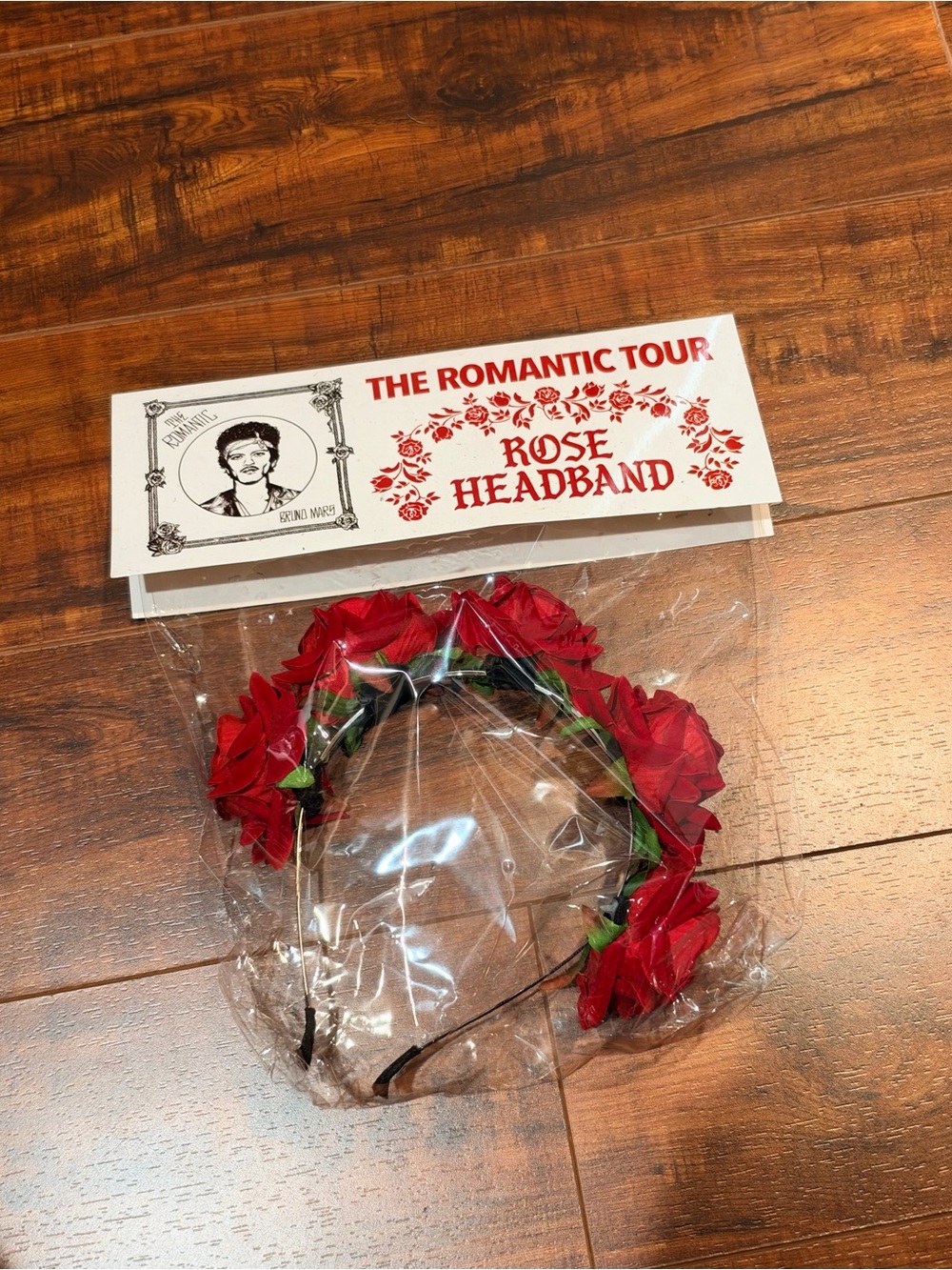 Bruno Mars Romantic Tour Rose Headband